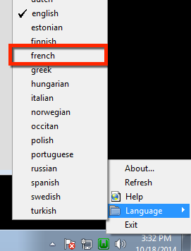 Modification de la langue